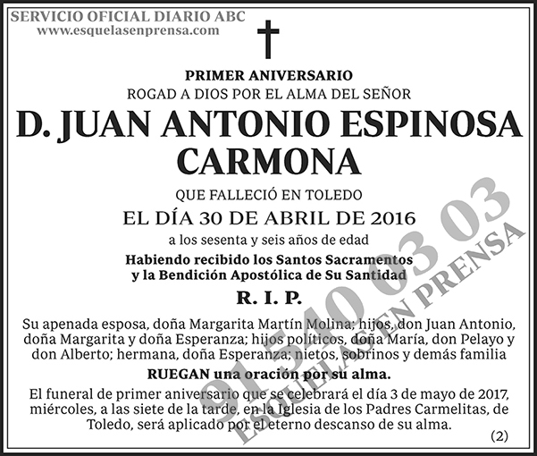 Juan Antonio Espinosa Carmona